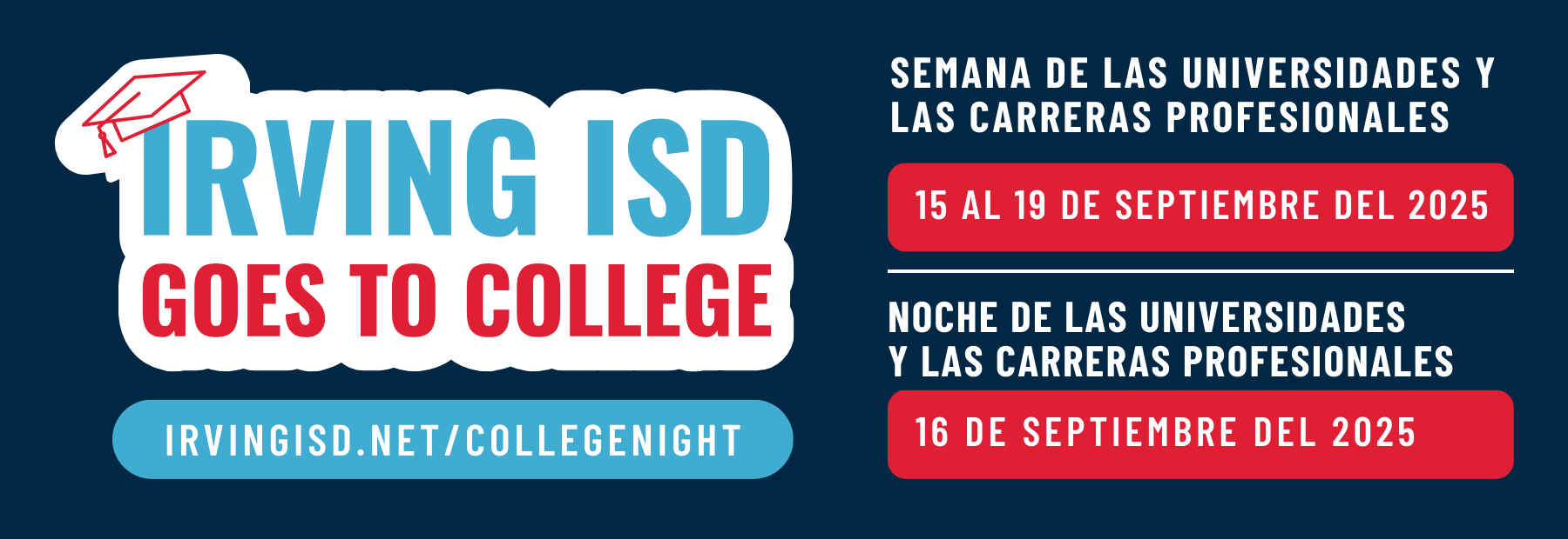 IrvingISD goes to college dates